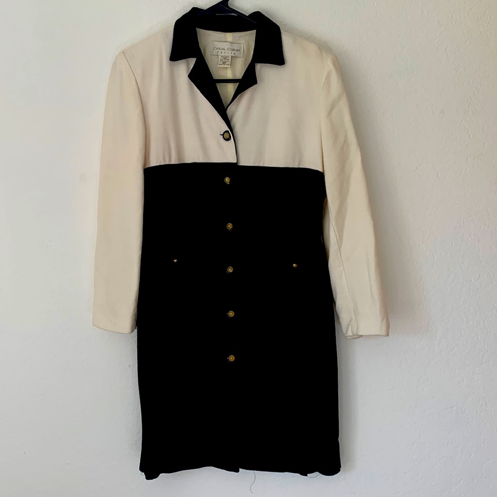 Vintage dress with gold button details